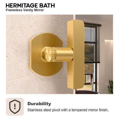Edge 20 in. W x 30 in. H Rectangular Framed Adjustable Tilt Wall-Mounted Bathroom Vanity Mirror HBCL-2030GD-5_8b9a6c49-f099-4050-b758-6bafa9f53c4f