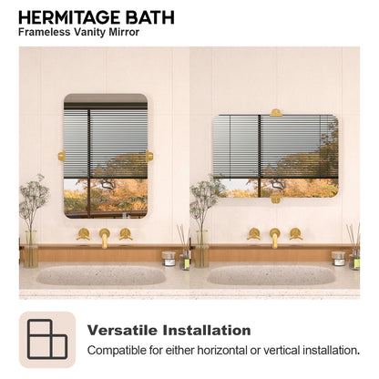 Edge 20 in. W x 30 in. H Rectangular Framed Adjustable Tilt Wall-Mounted Bathroom Vanity Mirror HBCL-2030GD-7_fc5226df-e758-4c31-9362-102a532fce09