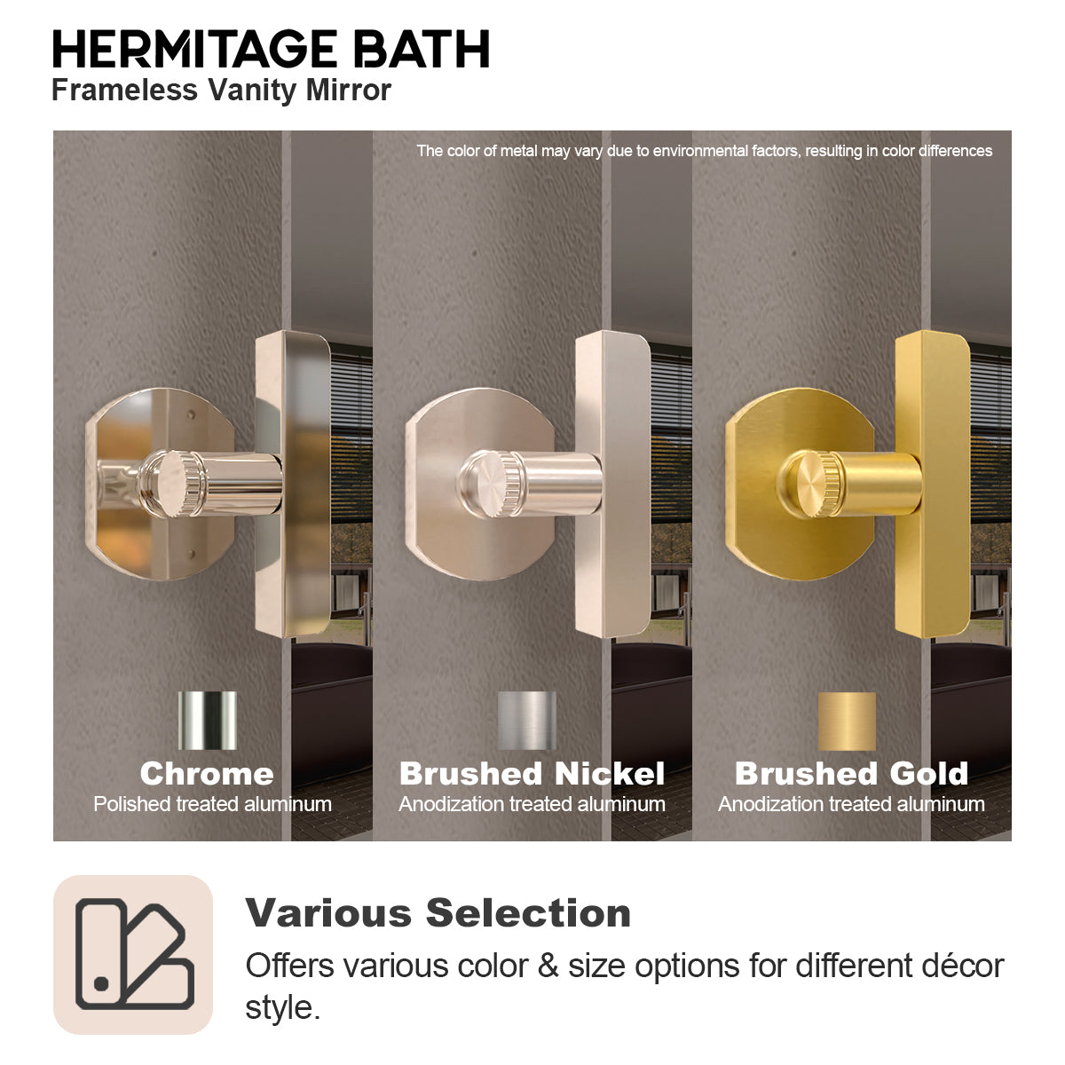 Edge 20 in. W x 30 in. H Rectangular Framed Adjustable Tilt Wall-Mounted Bathroom Vanity Mirror HBCL-2030GD-8_06866bd5-84cb-4c77-9222-eeb53743c11f