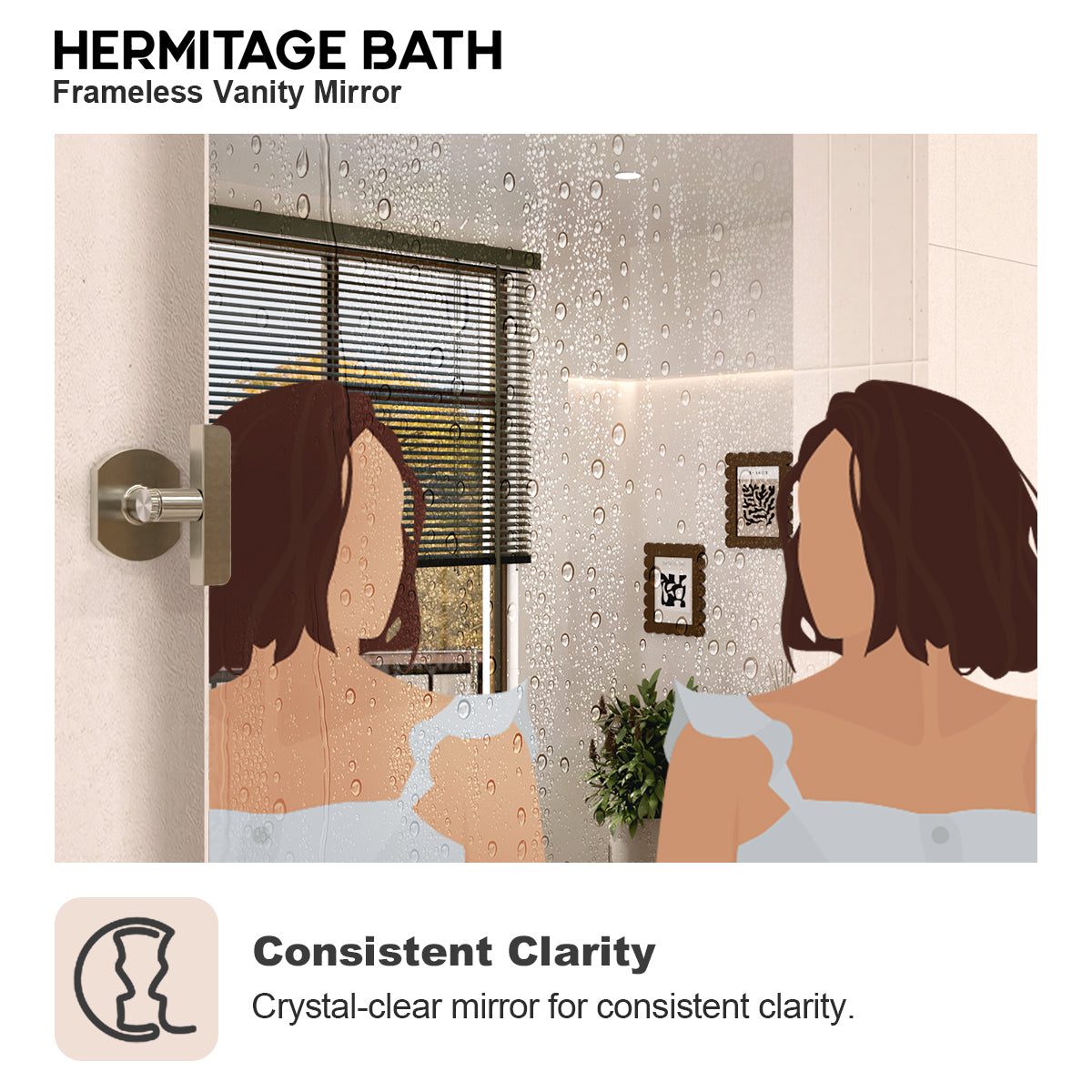 Edge 24 in. W x 36 in. H Rectangular Framed Adjustable Tilt Wall-Mounted Bathroom Vanity Mirror HBCL-2436BN-6_3a00f7dd-df3d-4ccf-8683-39b632467ad3