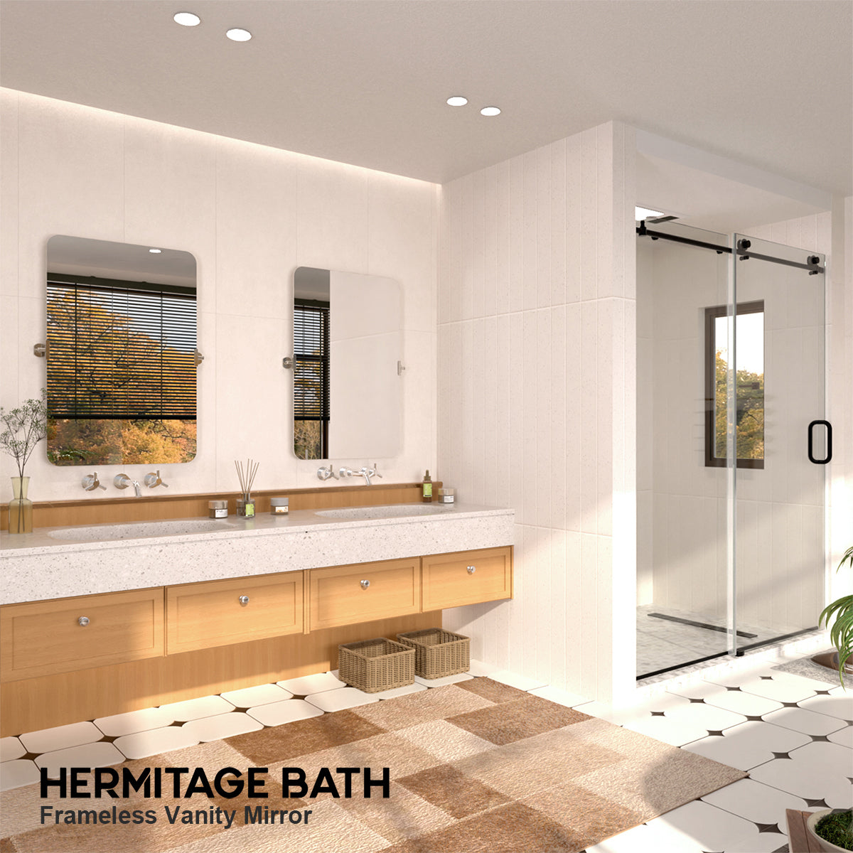 Edge 24 in. W x 36 in. H Rectangular Framed Adjustable Tilt Wall-Mounted Bathroom Vanity Mirror HBCL-2436CR-10_d43c3609-f84b-4df8-b456-2d859564e3a0