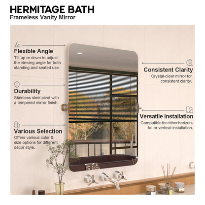 Edge 24 in. W x 36 in. H Rectangular Framed Adjustable Tilt Wall-Mounted Bathroom Vanity Mirror HBCL-2436CR-9_c1271516-f02e-4883-a591-cc2816ba6d4a