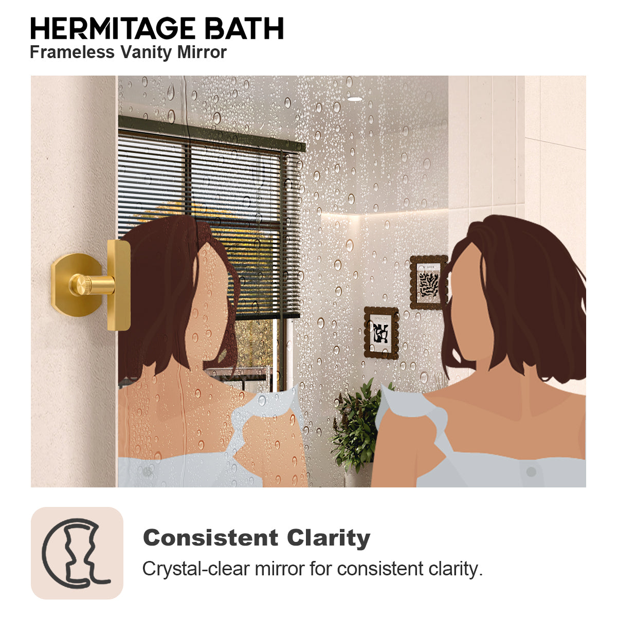 Edge 24 in. W x 36 in. H Rectangular Framed Adjustable Tilt Wall-Mounted Bathroom Vanity Mirror HBCL-2436GD-6_83cc1aa6-85c9-4b6e-aff3-fd3410fea9d9