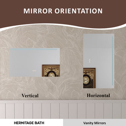 Spring 42 in. W x 24 in. H Rectangular Frameless LED Wall Bathroom Vanity Mirror