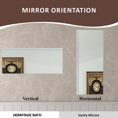 Spring 42 in. W x 24 in. H Rectangular Frameless LED Wall Bathroom Vanity Mirror