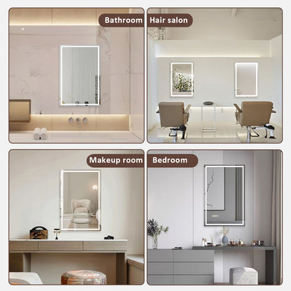 Spring Rectangular Frameless LED Wall Bathroom Vanity Mirror