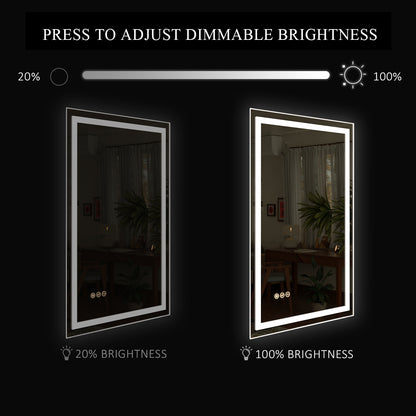 Spring Frameless LED Vanity Mirror - Available in 30x36 in. & Other Sizes