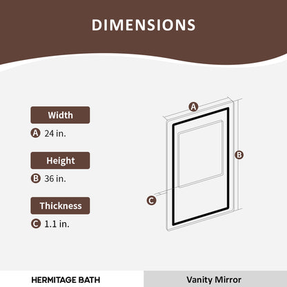 Spring Rectangular Frameless LED Wall Bathroom Vanity Mirror