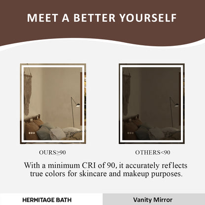 Spring Rectangular Frameless LED Wall Bathroom Vanity Mirror