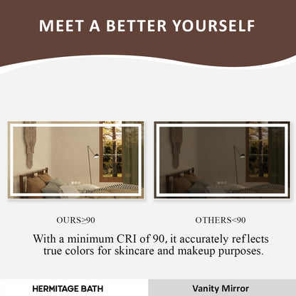 Spring 20 in. W x 30 in. H Rectangular Frameless LED Wall Bathroom Vanity Mirror