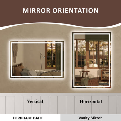 Spring Rectangular Frameless LED Wall Bathroom Vanity Mirror