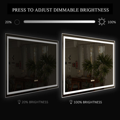 Spring Rectangular Frameless LED Wall Bathroom Vanity Mirror
