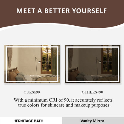Spring Rectangular Frameless LED Wall Bathroom Vanity Mirror