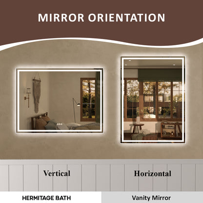 Spring Rectangular Frameless LED Wall Bathroom Vanity Mirror