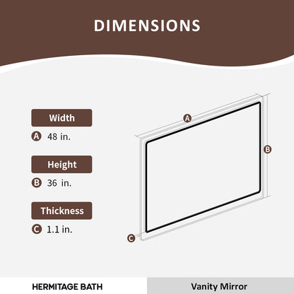 Spring Rectangular Frameless LED Wall Bathroom Vanity Mirror