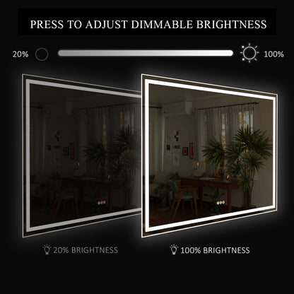 Spring Rectangular Frameless LED Wall Bathroom Vanity Mirror