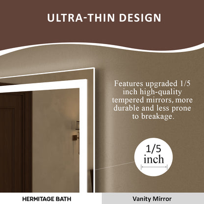 Spring Rectangular Frameless LED Wall Bathroom Vanity Mirror