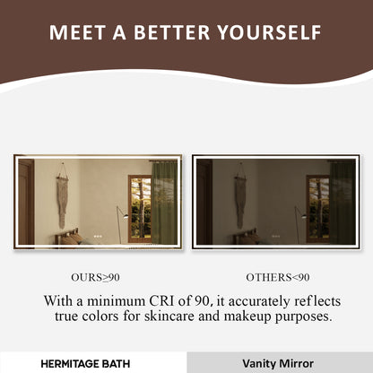 Spring Rectangular Frameless LED Wall Bathroom Vanity Mirror