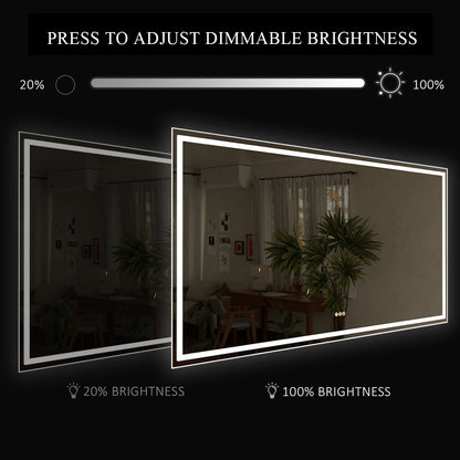 Spring Rectangular Frameless LED Wall Bathroom Vanity Mirror