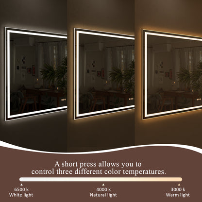 Spring Rectangular Frameless LED Wall Bathroom Vanity Mirror