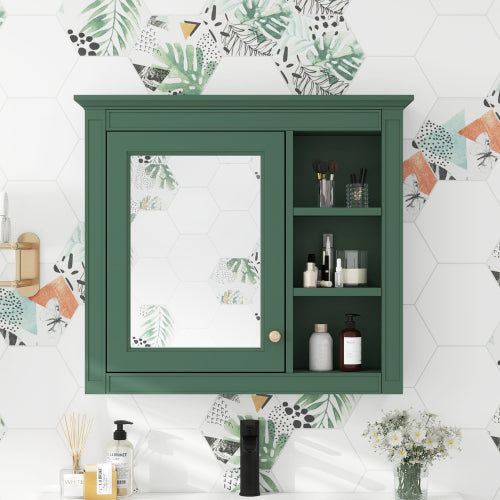 LuxuryCore 28 in W x30 in H Rectangular MDF Medicine Cabinet Wall Medicine Cabinet with Mirror