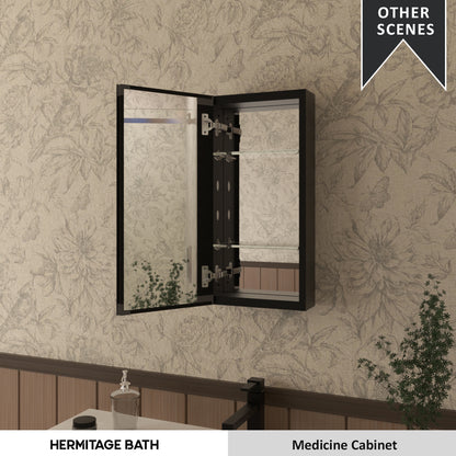 Flicker 12 in. W x 24 in. H Rectangular Aluminum or Surface-Mount Beveled Medicine Cabinet with Mirror