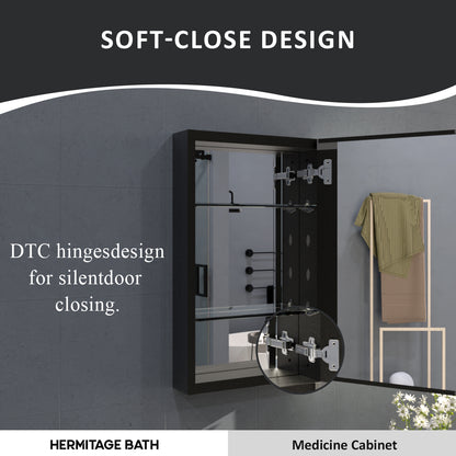 Flicker 15 in. W x 24 in. H Rectangular Aluminum or Surface-Mount Beveled Medicine Cabinet with Mirror