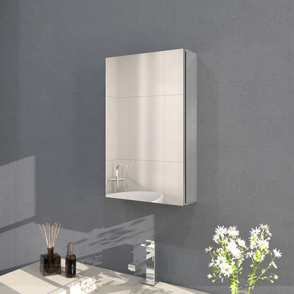 Flicker 15 in. W x 24 in. H Rectangular Aluminum or Surface-Mount Beveled Medicine Cabinet with Mirror
