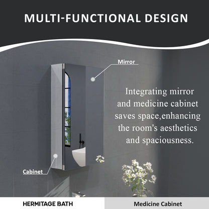 Flicker 15 in. W x 24 in. H Rectangular Aluminum or Surface-Mount Beveled Medicine Cabinet with Mirror