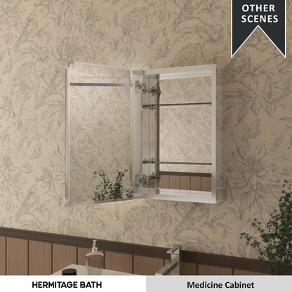 Flicker 15 in. W x 24 in. H Rectangular Aluminum or Surface-Mount Beveled Medicine Cabinet with Mirror