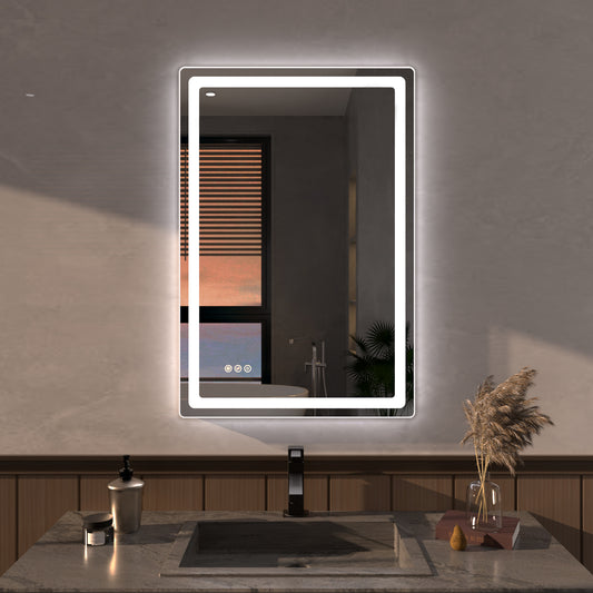 Niveous Frameless LED Vanity Mirror - Available in 24x36 in. & Other Sizes