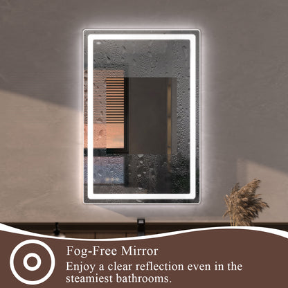 Niveous Frameless LED Vanity Mirror - Available in 30x36 in. & Other Sizes