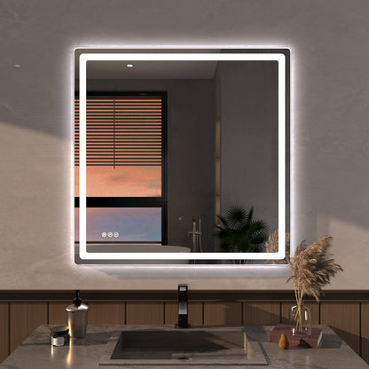 Niveous Frameless LED Vanity Mirror - Available in 42x36 in. & Other Sizes