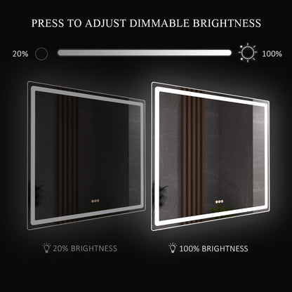 Niveous Frameless LED Vanity Mirror - Available in 30x36 in. & Other Sizes