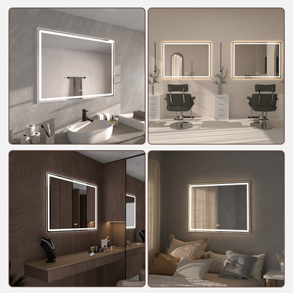 Niveous Frameless LED Vanity Mirror - Available in 30x36 in. & Other Sizes