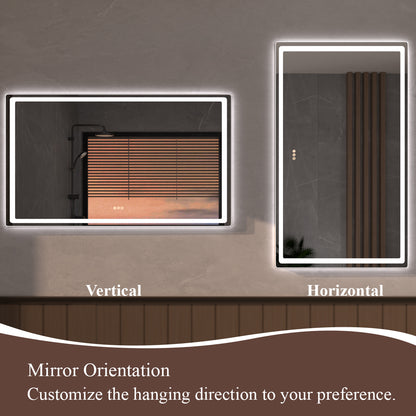 Niveous Frameless LED Vanity Mirror - Available in 42x36 in. & Other Sizes