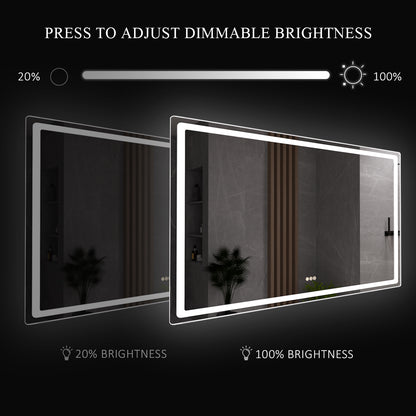 Niveous Frameless LED Vanity Mirror - Available in 30x36 in. & Other Sizes