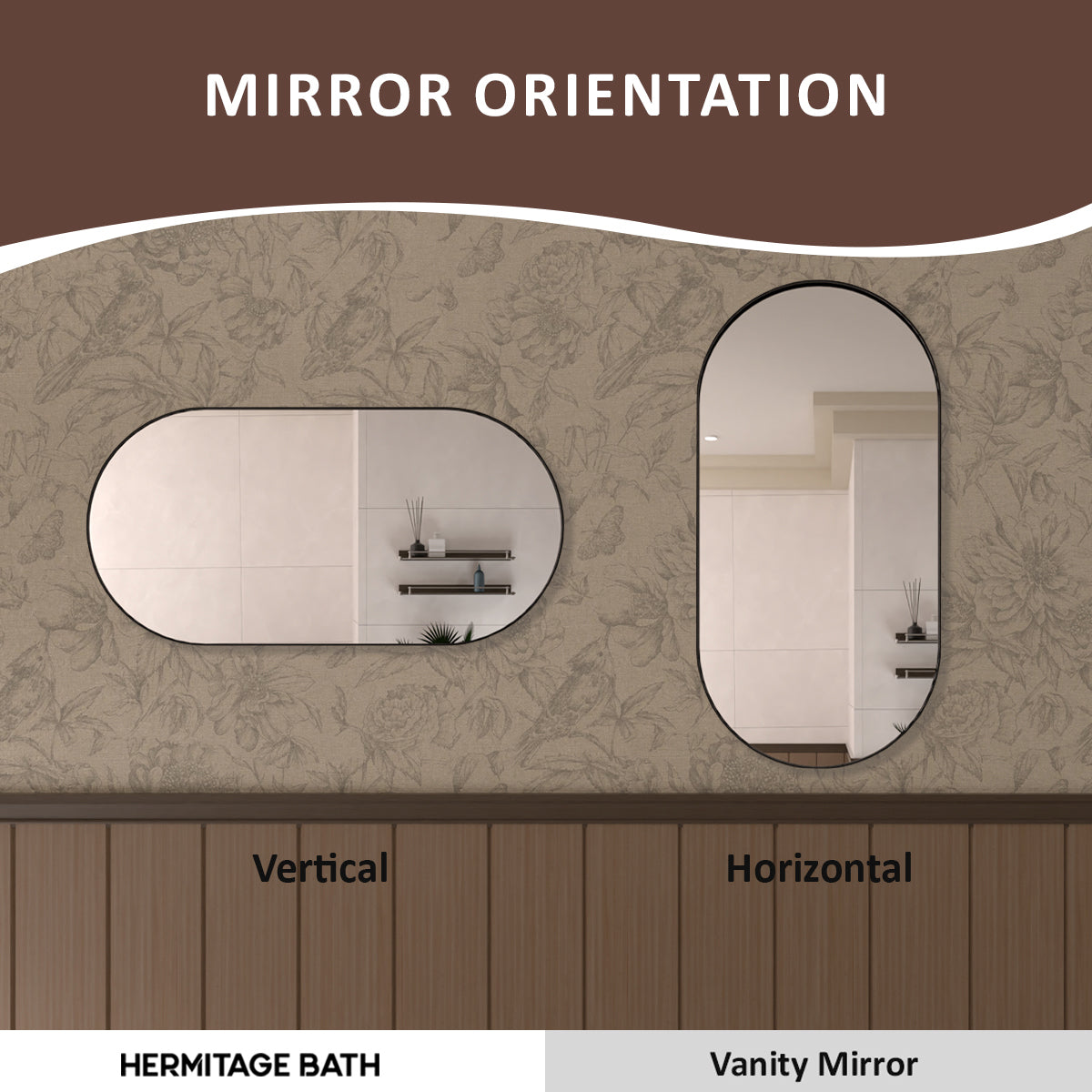 Tax 18 in. W. x 36 in. H Oval Framed Wall Bathroom Vanity Mirror HBOA-1836BL-11