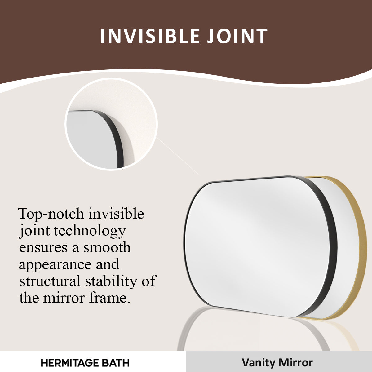 Tax 18 in. W. x 36 in. H Oval Framed Wall Bathroom Vanity Mirror HBOA-1836BL-8