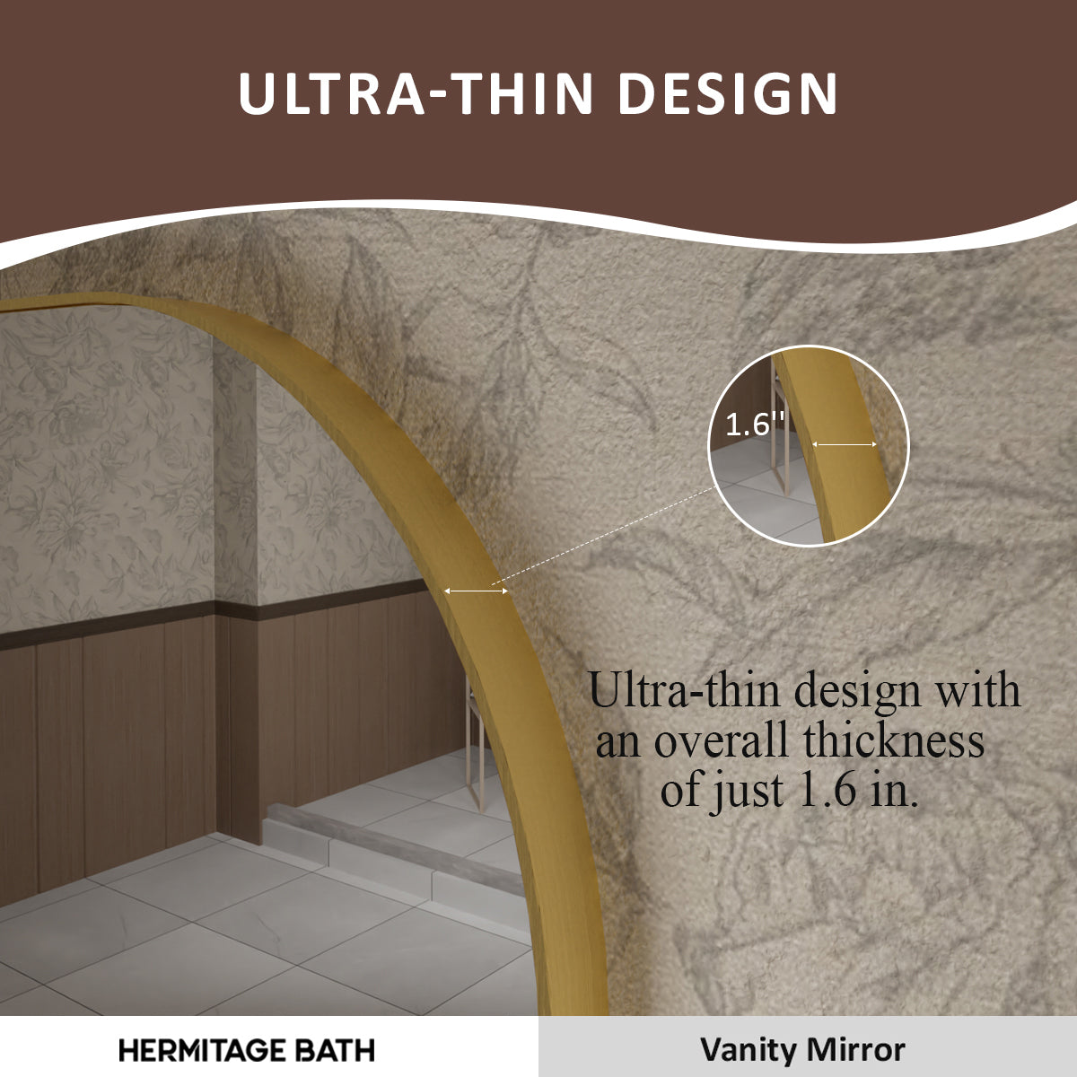 Tax 18 in. W. x 36 in. H Oval Framed Wall Bathroom Vanity Mirror HBOA-1836G-9