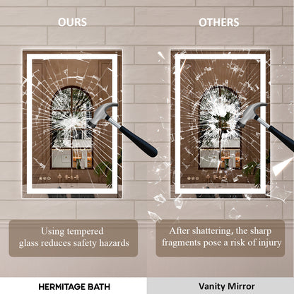 Orliva Frameless LED Vanity Mirror - Available in 24x36 in. & Other Sizes