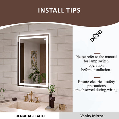 Orliva Frameless LED Vanity Mirror - Available in 24x36 in. & Other Sizes