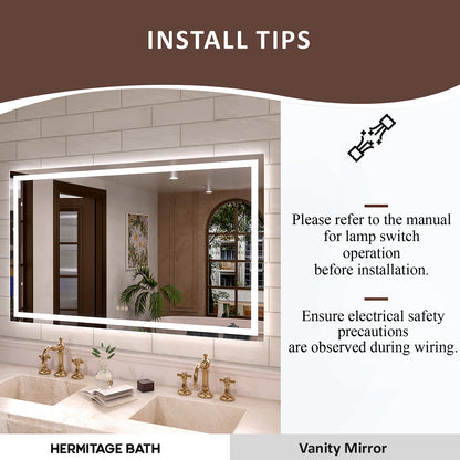 Orliva  Frameless LED Vanity Mirror - Available in 72x36 in other Sizes