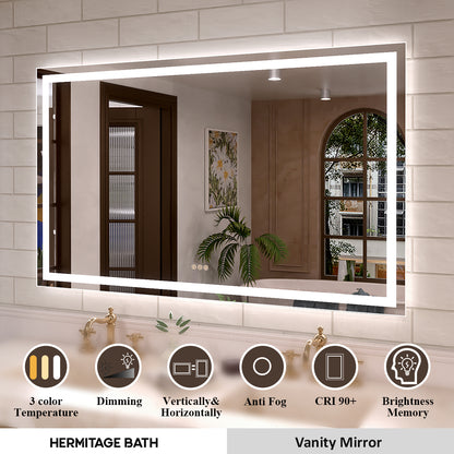 Orliva Frameless LED Vanity Mirror - Available in 24x36 in. & Other Sizes