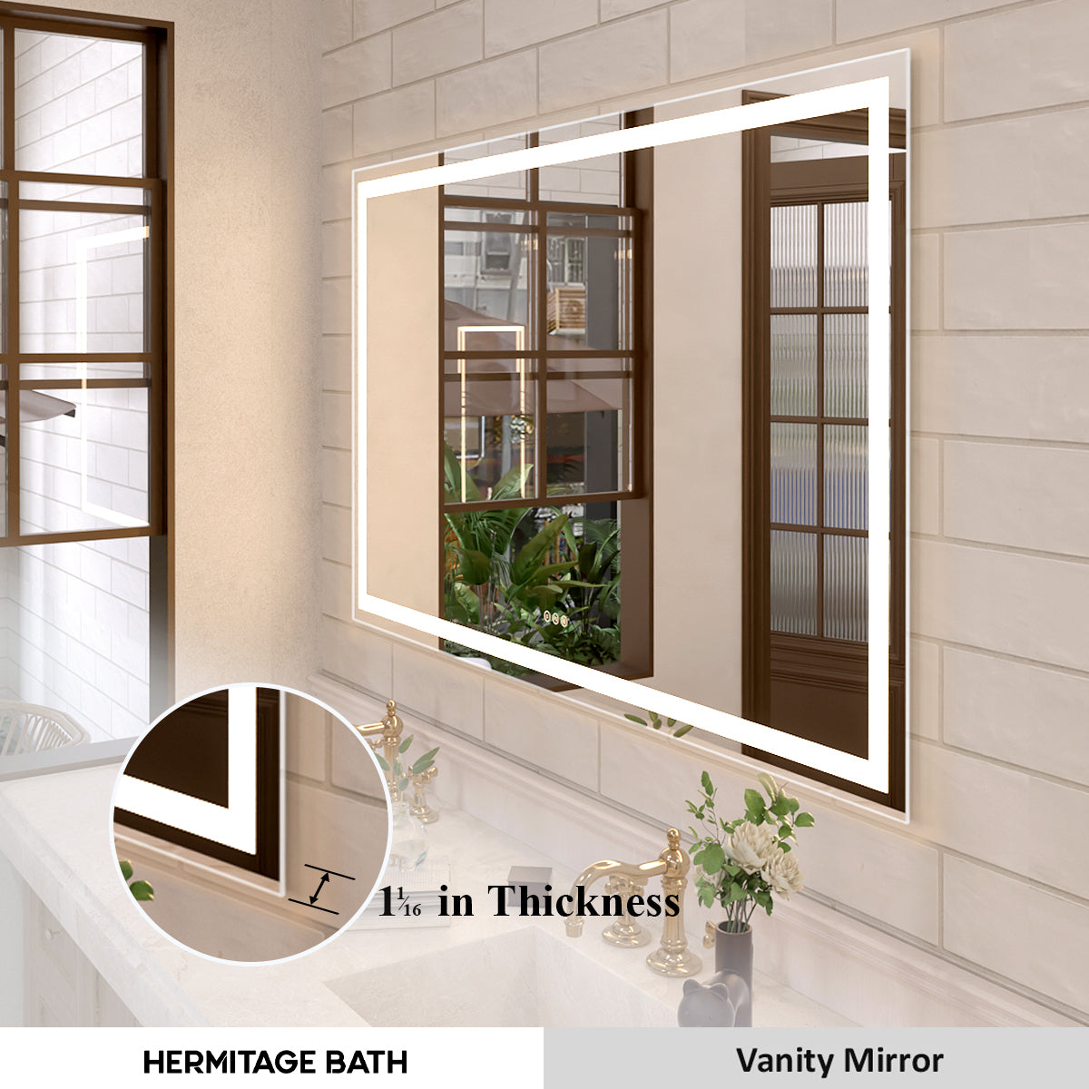 Orliva Frameless LED Vanity Mirror - Available in Multiple Sizes HBPM-6036DF2-9_cb89bbaa-50a8-40ce-b607-53f82dd5058e