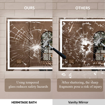 Orliva Frameless LED Vanity Mirror - Available in 24x36 in. & Other Sizes