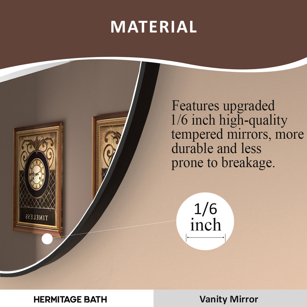 Tanx Round Framed Wall Bathroom Vanity Mirror in Matte Black