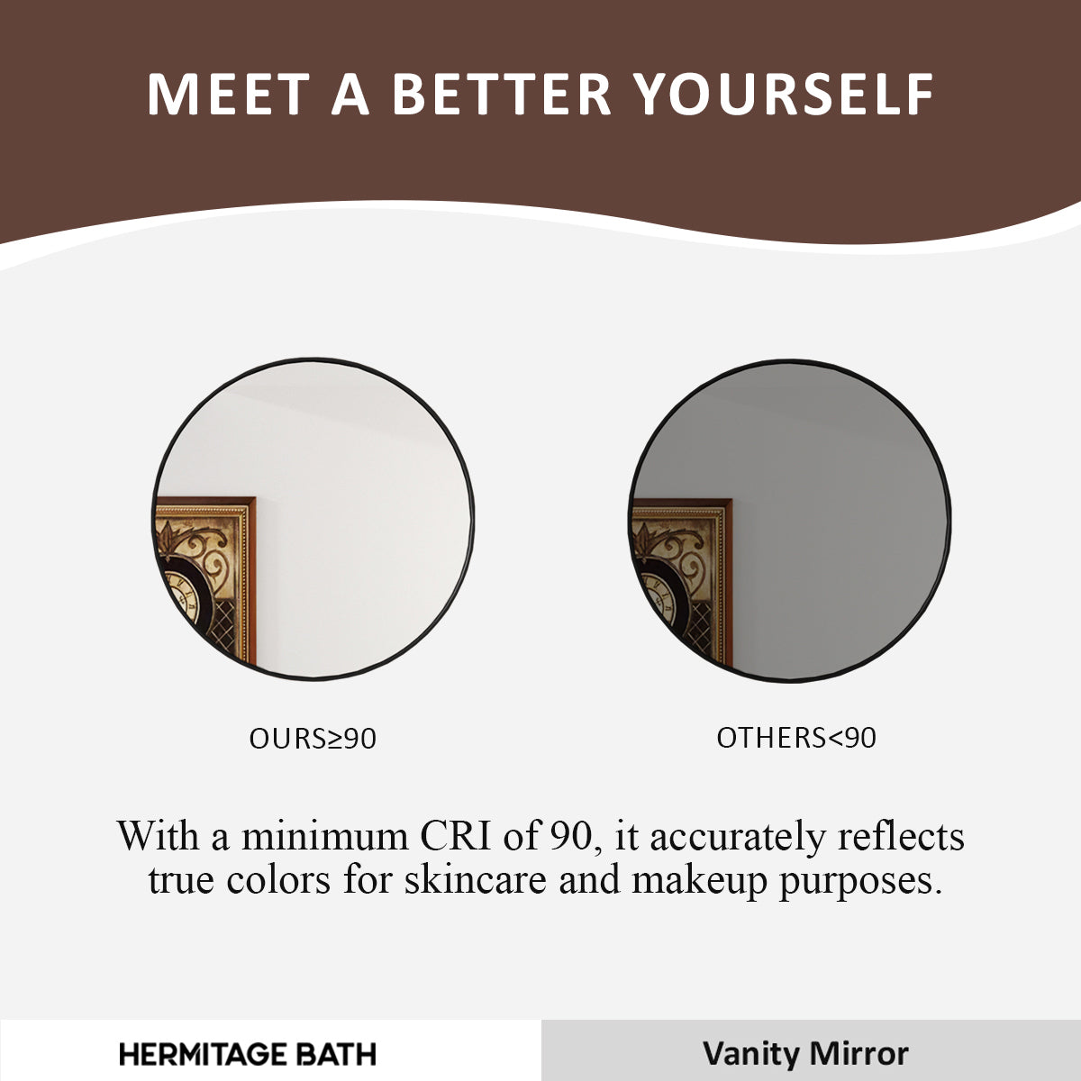 Tanx Round Framed Wall Bathroom Vanity Mirror in Matte Black