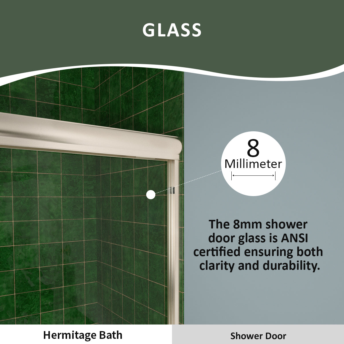 Nesso 60 in. W x 72 in. H Sliding Semi-Frameless Shower Door in Matte Black Finish with Clear Glass HBSD98-7260BN-4