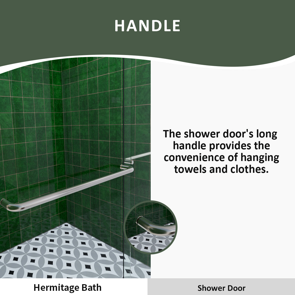 Nesso 60 in. W x 72 in. H Sliding Semi-Frameless Shower Door in Matte Black Finish with Clear Glass HBSD98-7260BN-5